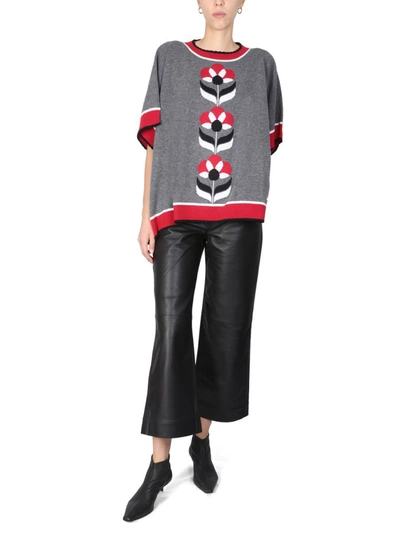 Shop Boutique Moschino Wool Jersey. In Grey