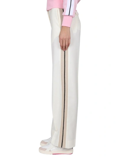 Shop Palm Angels Wool Pants In White