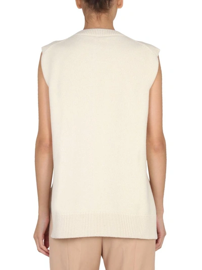 Shop Jil Sander Wool Vest In Ivory