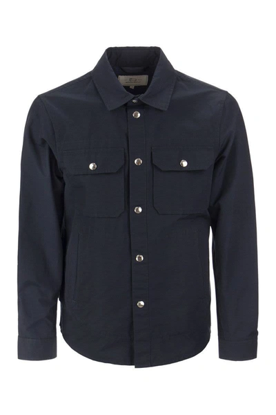 Shop Woolrich Cruiser - Shirt Jacket In Eco Ramar In Blue