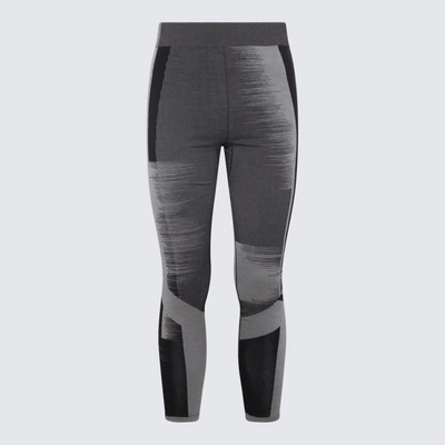 Shop Y-3 Adidas Black-grey Skinny Trousers In Black/vista Grey