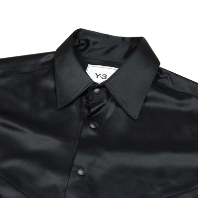 Y-3 Classic Tech Silk Shirt Dress In Nero | ModeSens