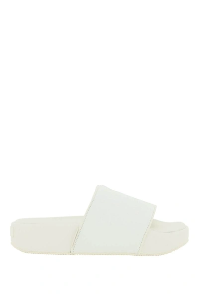 Shop Y-3 Leather Slides In White