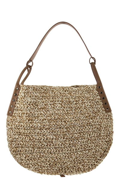 Shop Zanellato Ima Sun - Raffia Bag M In Natural/white