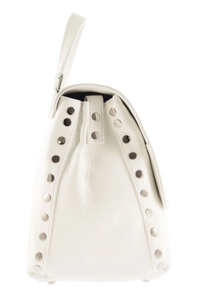 Zanellato Postina Daily Shoulder Bag With Removable Strap In White