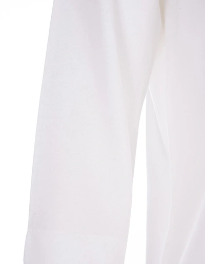 Zanone White Sweater With 3/4 Sleeve In White