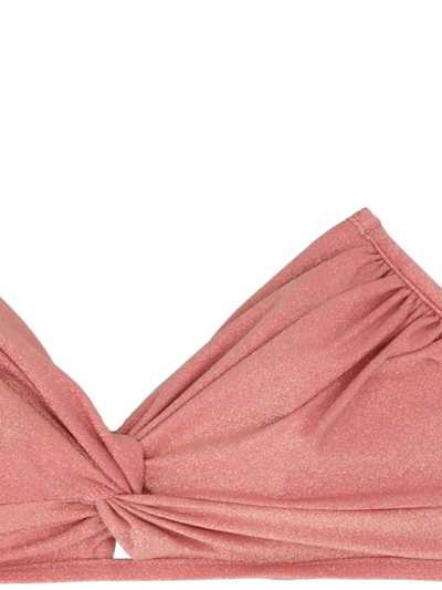Shop Zimmermann Bikini 'clover Lurex Twist' In Pink