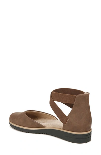 Shop Soul Naturalizer Intro D'orsay Wedge Flat In Cinnamon Brown Synthetic Nubuc