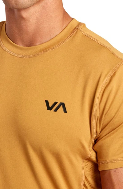 Shop Rvca Sport Vent Logo Graphic T-shirt In Tumeric