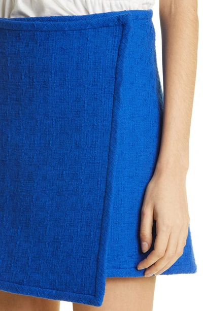 Shop Proenza Schouler Tweed Wrap Skirt In Royal Blue