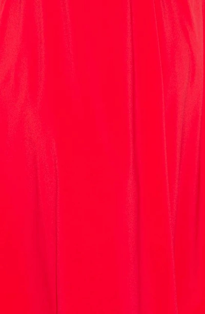 Shop Buxom Couture Off The Shoulder Tulle Sleeve A-line Dress In Red