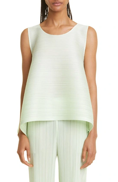 Monthly Colors May Pleated Crop Top In Green