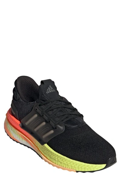 Shop Adidas Originals X Plrboost Running Shoe In Black/ White/ Pulse Lime