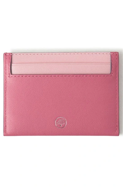 Shop Mulberry Leather Card Case In Geranium Pink-powder Rose