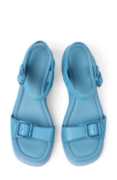 Camper Kaah Platform Wedge Sandal In Medium Blue