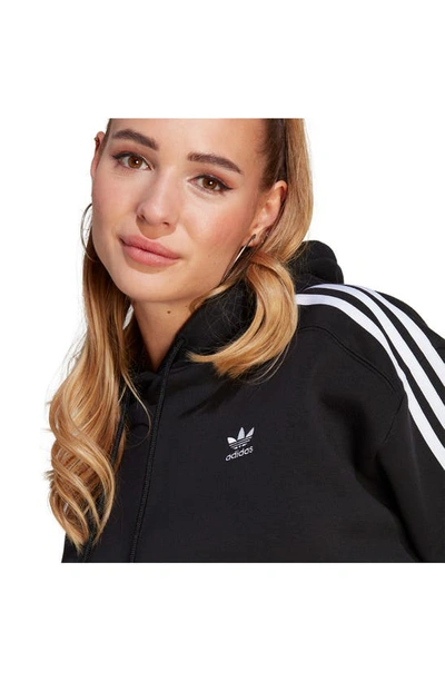 Shop Adidas Originals Classic Crop Hoodie In Black