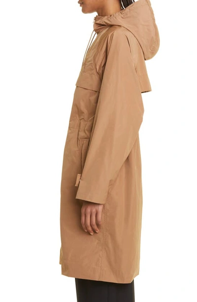 Shop Burberry Charminster Equestrian Knight Parka In Camel