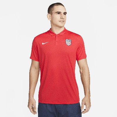 Shop Nike U.s. Victory  Men's Dri-fit Soccer Polo In Red