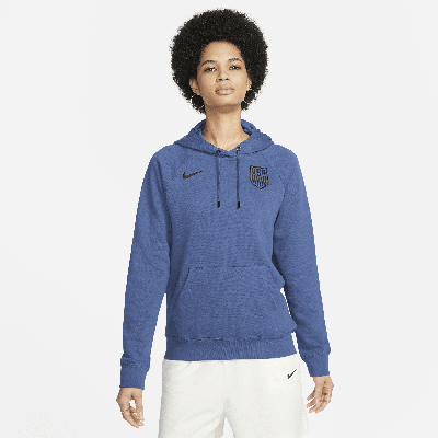 Shop Nike Women's U.s. Pullover Fleece Soccer Hoodie In Blue