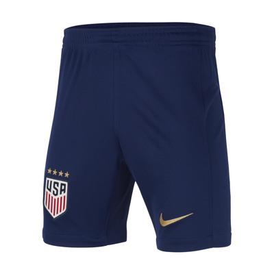 Shop Nike U.s. 2022/23 Stadium Home Big Kids'  Dri-fit Soccer Shorts In Blue