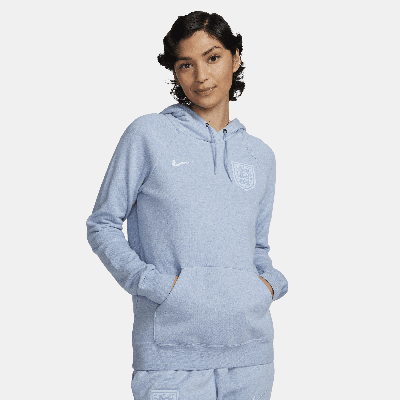 Shop Nike Women's England Pullover Fleece Soccer Hoodie In Blue