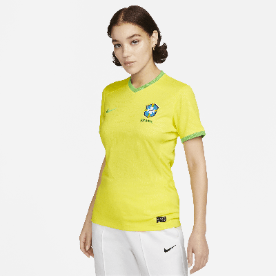 Shop Nike Brazil 2023 Stadium Home  Women's Dri-fit Soccer Jersey In Yellow