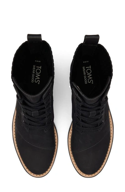 Shop Toms Evelyn Lace-up Boot In Black