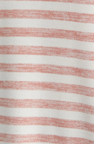 Caslon Ease Stripe Crewneck T-shirt In Pink Desert White Charm Stripe
