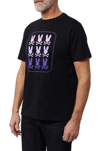 Psycho Bunny Barker Pima Cotton Graphic Tee In Black
