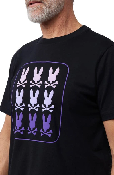 Psycho Bunny Barker Pima Cotton Graphic Tee In Black