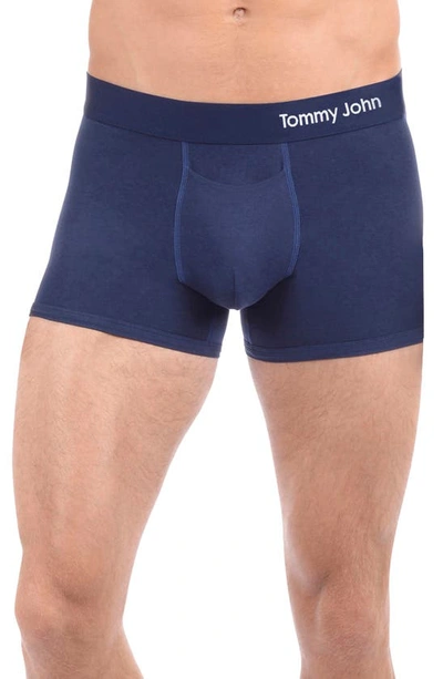 Shop Tommy John 4-inch Cool Cotton Boxer Briefs In Navy