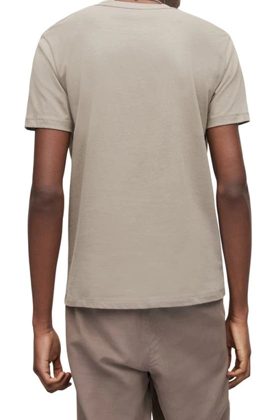 Shop Allsaints Brace Tonic Organic Cotton T-shirt In Wood Brown