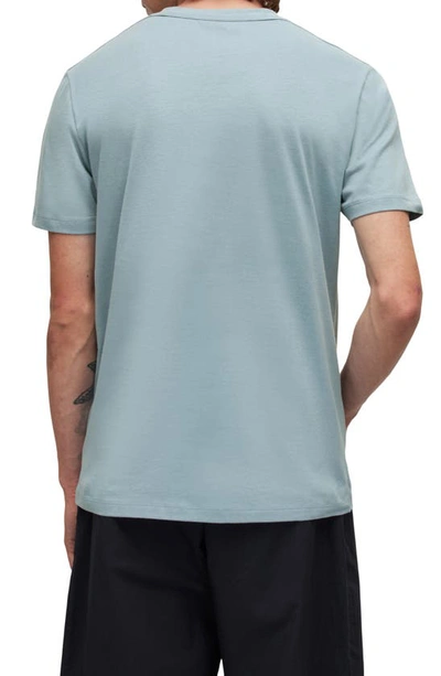 Shop Allsaints Brace Tonic Organic Cotton T-shirt In Cloudy Blue