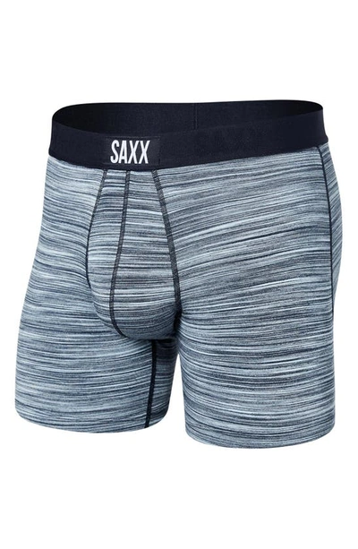 Shop Saxx Vibe Boxer Briefs In Spacedye Heather - Blue