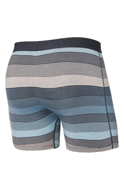 Shop Saxx Vibe Boxer Briefs In Hazy Stripe- Washed Blue
