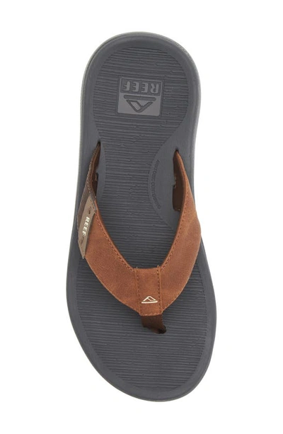 Shop Reef Santa Ana Flip Flop In Grey/ Tan