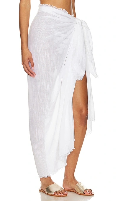 Seafolly Textured Beach Wrap In White