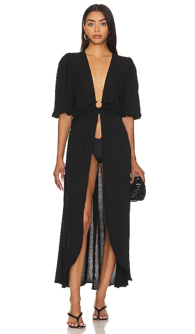 Shop Boamar X Revolve Cowen Long Kimono Dress In Black