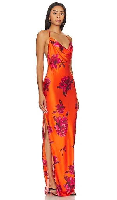 Shop Nbd Nicolette Gown In Orange Floral