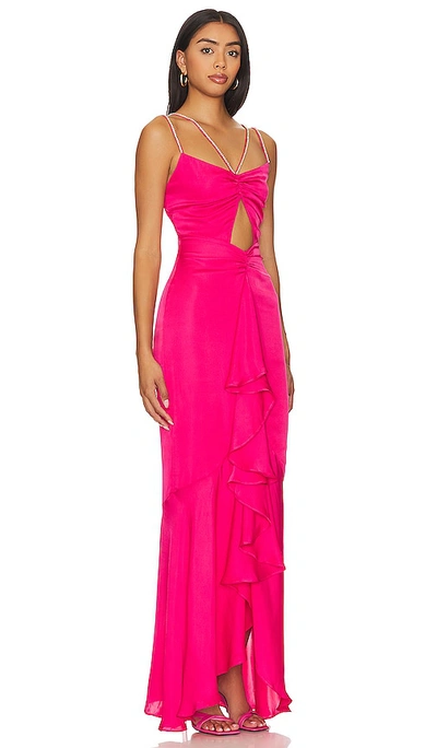 Shop Nbd Meera Gown In Hot Pink