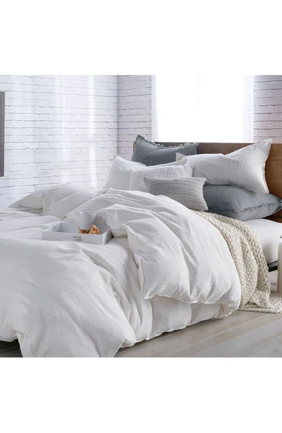 Shop Dkny Pure Comfy Platinum Duvet Cover In White