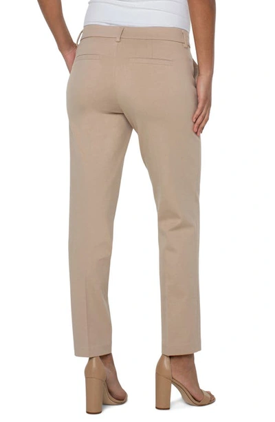 Shop Liverpool Los Angeles Kelsey Knit Trousers In Biscuit Tan