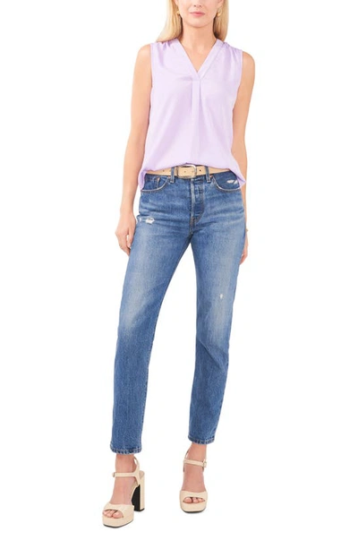 Shop Vince Camuto Rumpled Satin Blouse In Cool Lavender