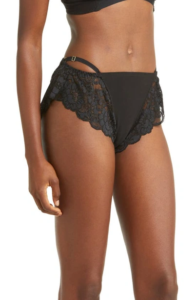 Shop We Are Hah Madam Vp Lace Cheeky Panties In Noir