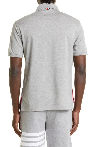 Shop Thom Browne Pocket Polo In Light Grey