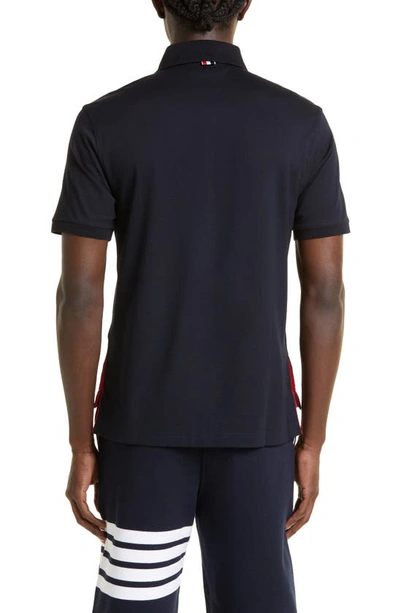 Shop Gucci Pocket Polo In Navy