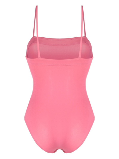 Shop Eres Aquarelle Square Neck Swimsuit In Pink