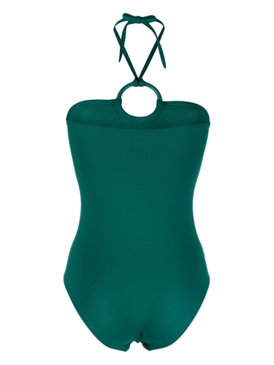 Shop Eres Juanita Ring-embellished Swimsuit In Green