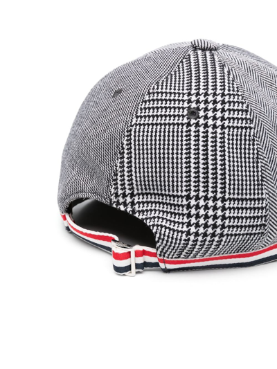 Thom Browne Multi-print Wool Baseball Cap In Black