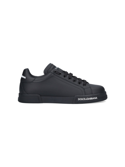 Shop Dolce & Gabbana "portofino" Sneakers In Black  
